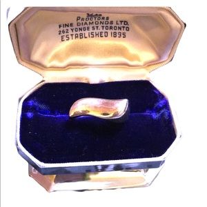 Vintage 1980s Modernist Brutalist sterling silver 925  ring